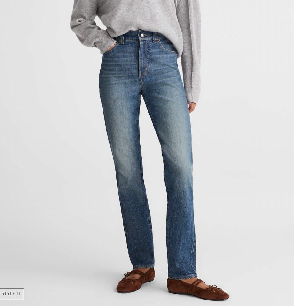 Madewell The Perfect Vintage Jean Straight Leg High Rise Medium Wash Women's 27
